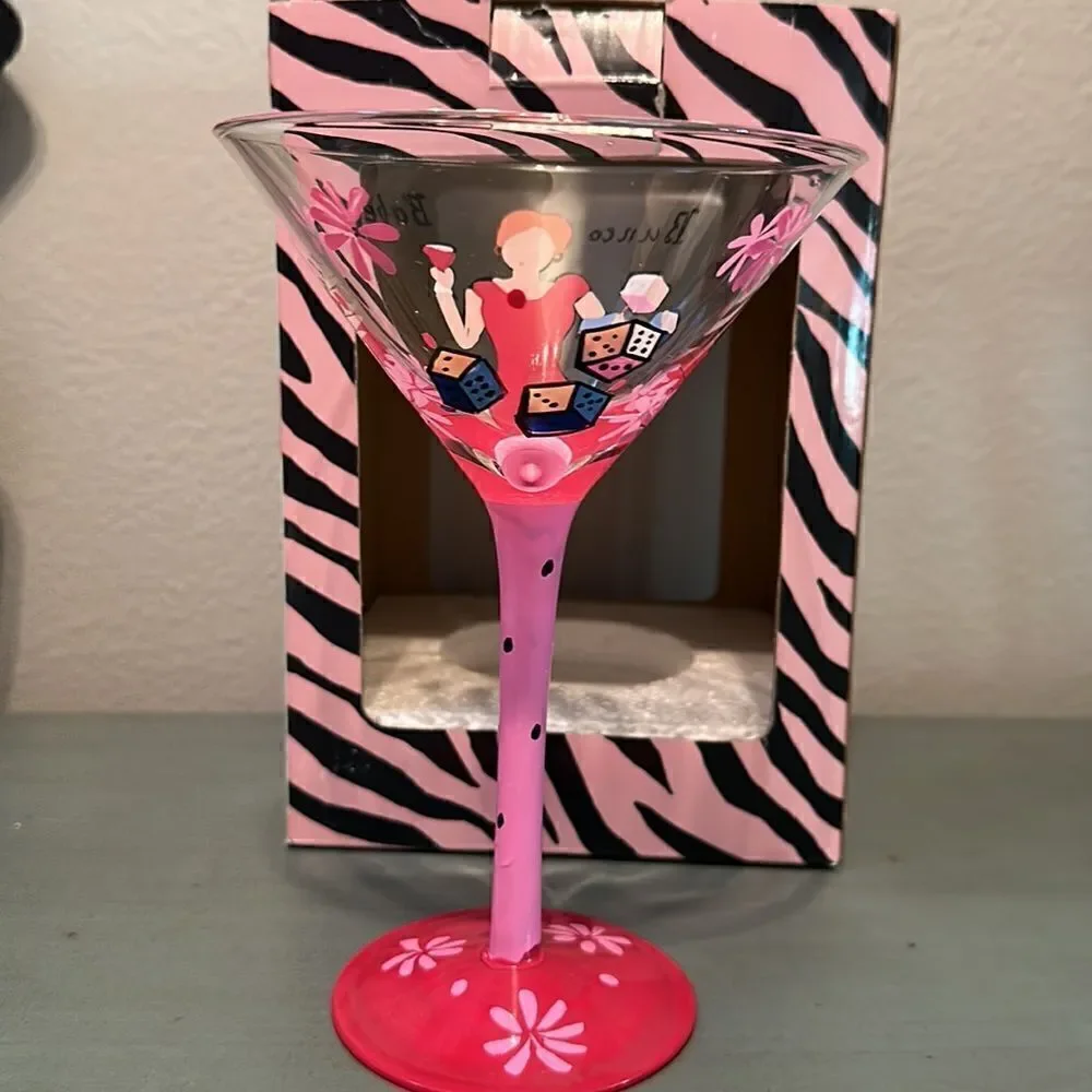 Womens Bunco Martini Glass - Dice Game - Picture 2 of 2